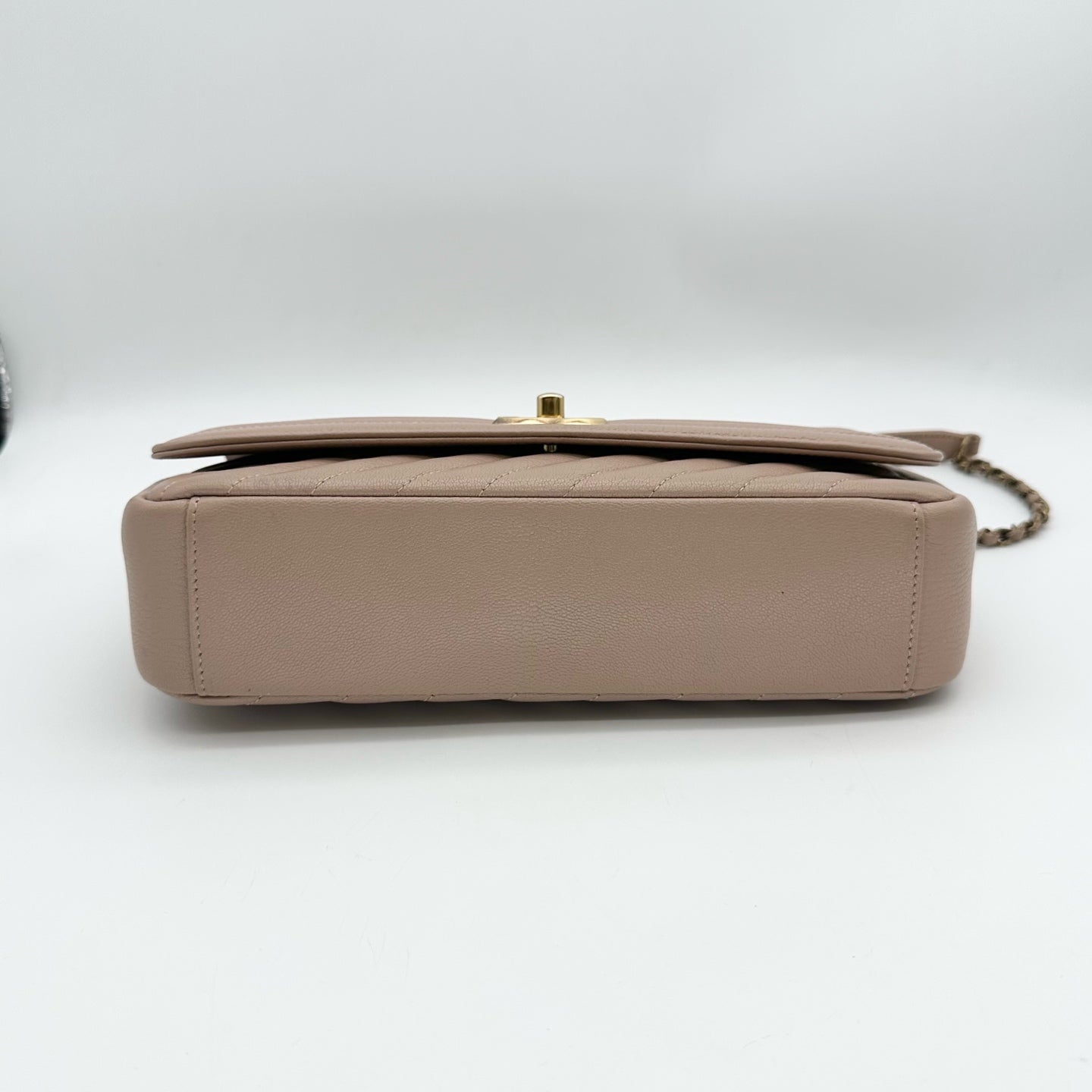 Chanel - CF - Leather - Beige - (mini)