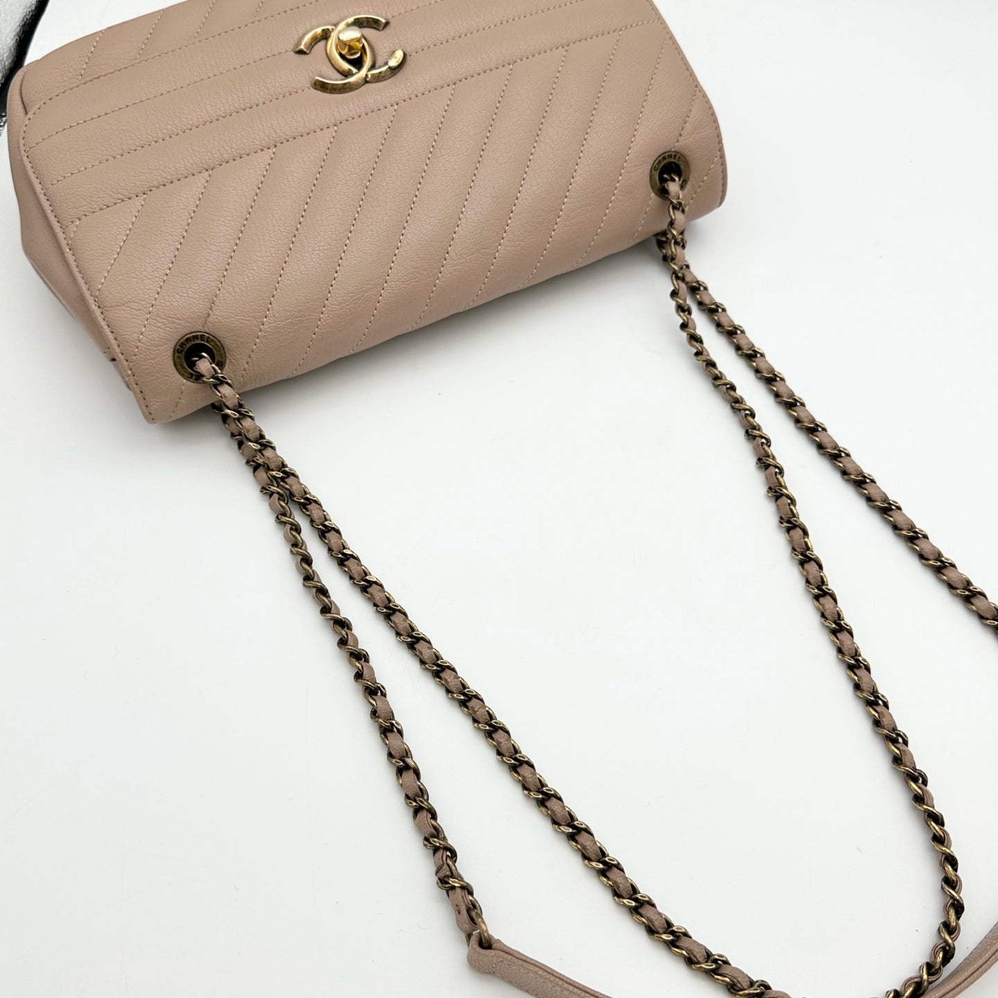 Chanel - CF - Leather - Beige - (mini)