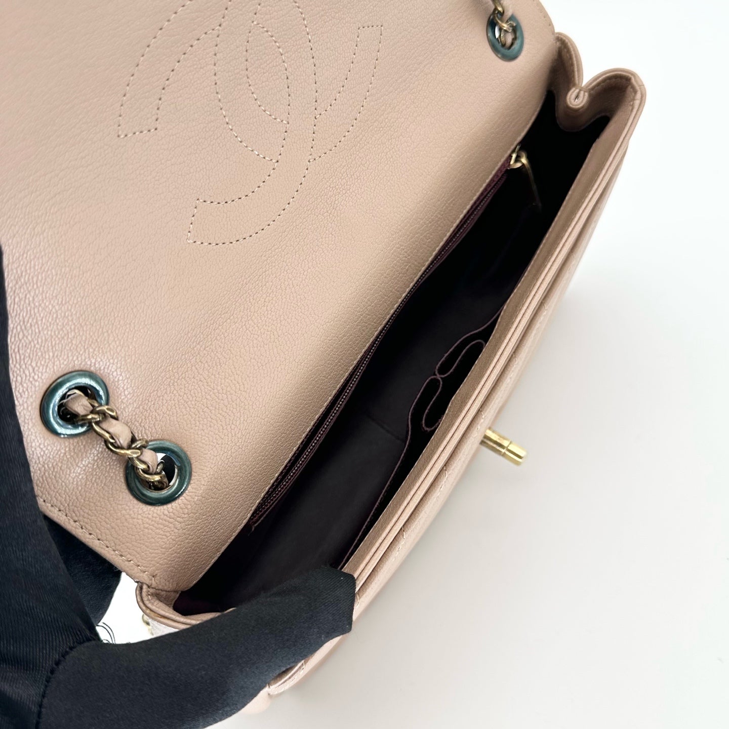 Chanel - CF - Leather - Beige - (mini)