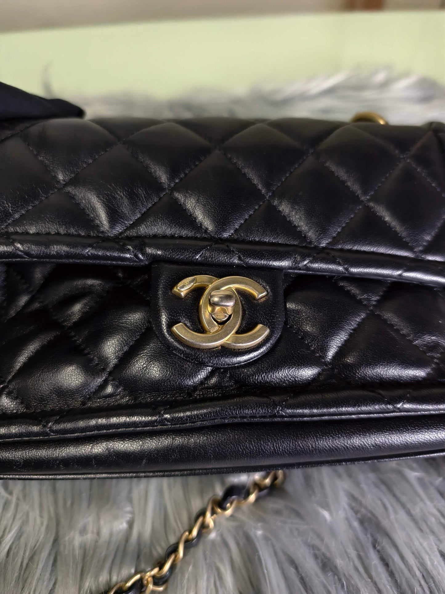 Chanel - CF - Leather - Black - (mini)