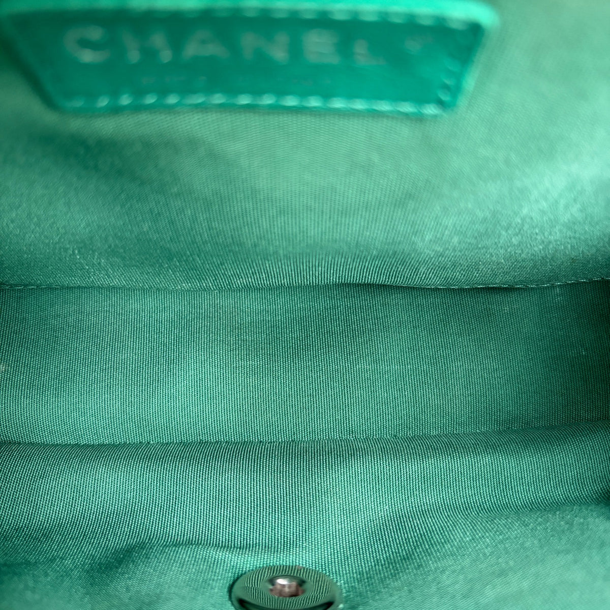 Chanel - CF - Leather - Green - (medium)