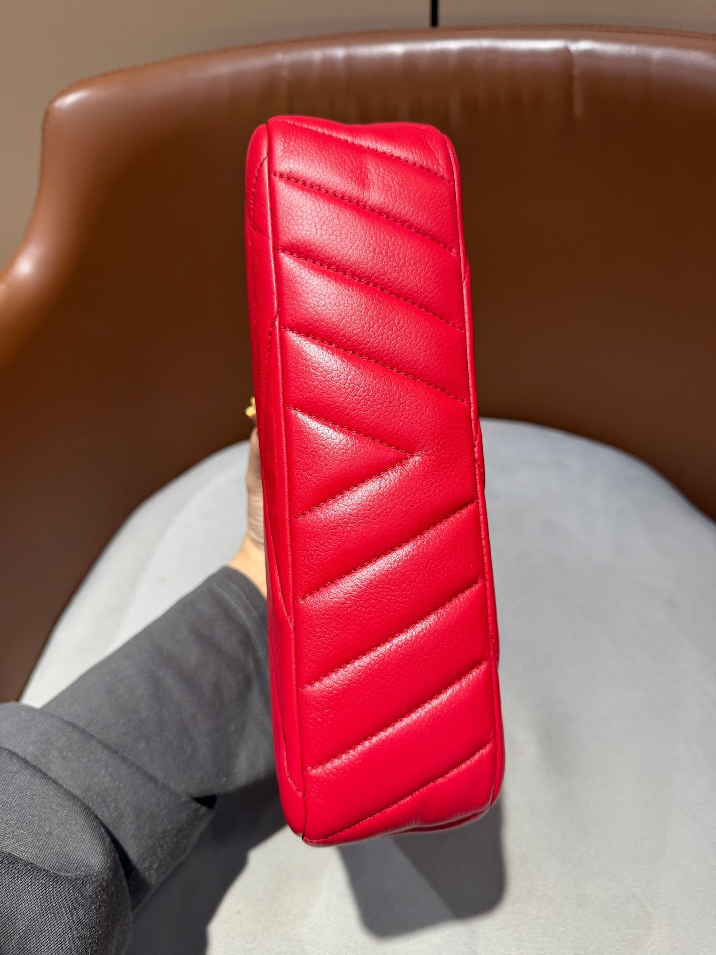 Chanel - CF - Leather - Red - (medium)