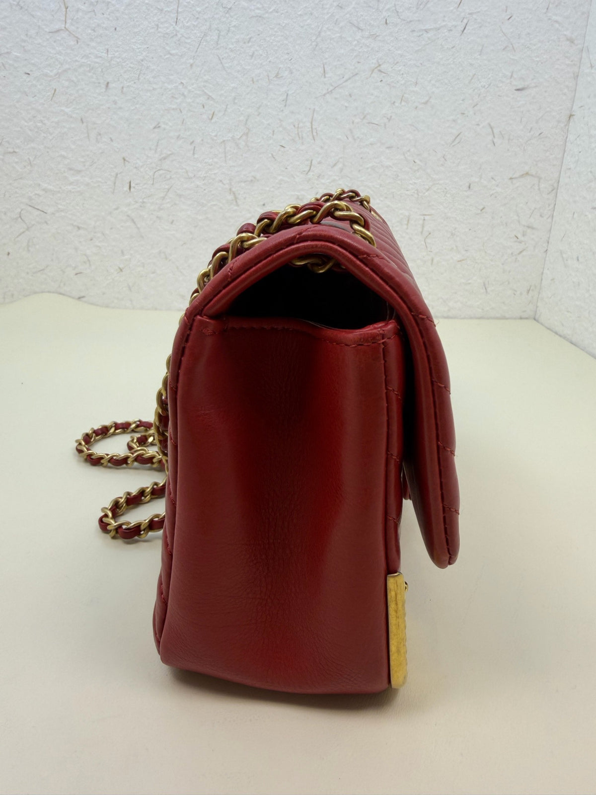 Chanel - CF - Leather - Red - (mini)
