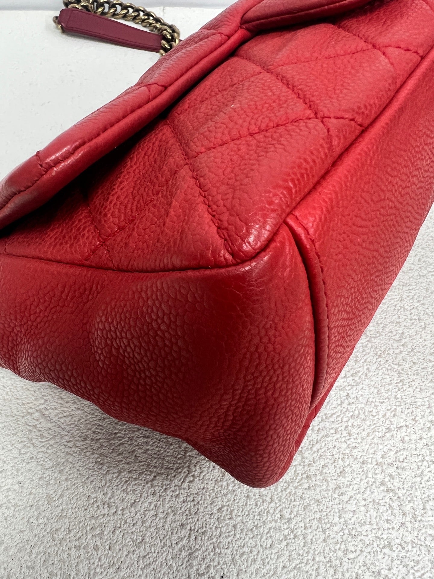 Chanel - CF Medium - Leather - Red - (medium)