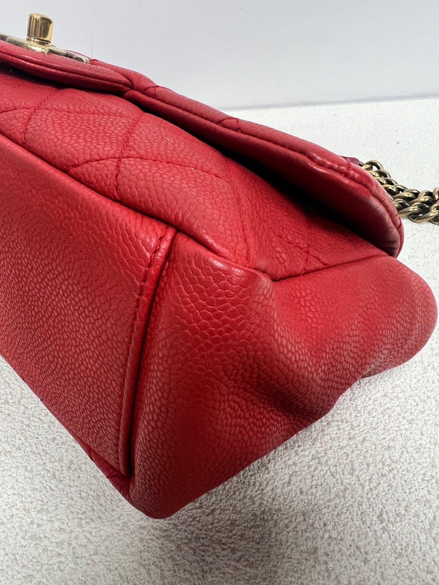 Chanel - CF Medium - Leather - Red - (medium)