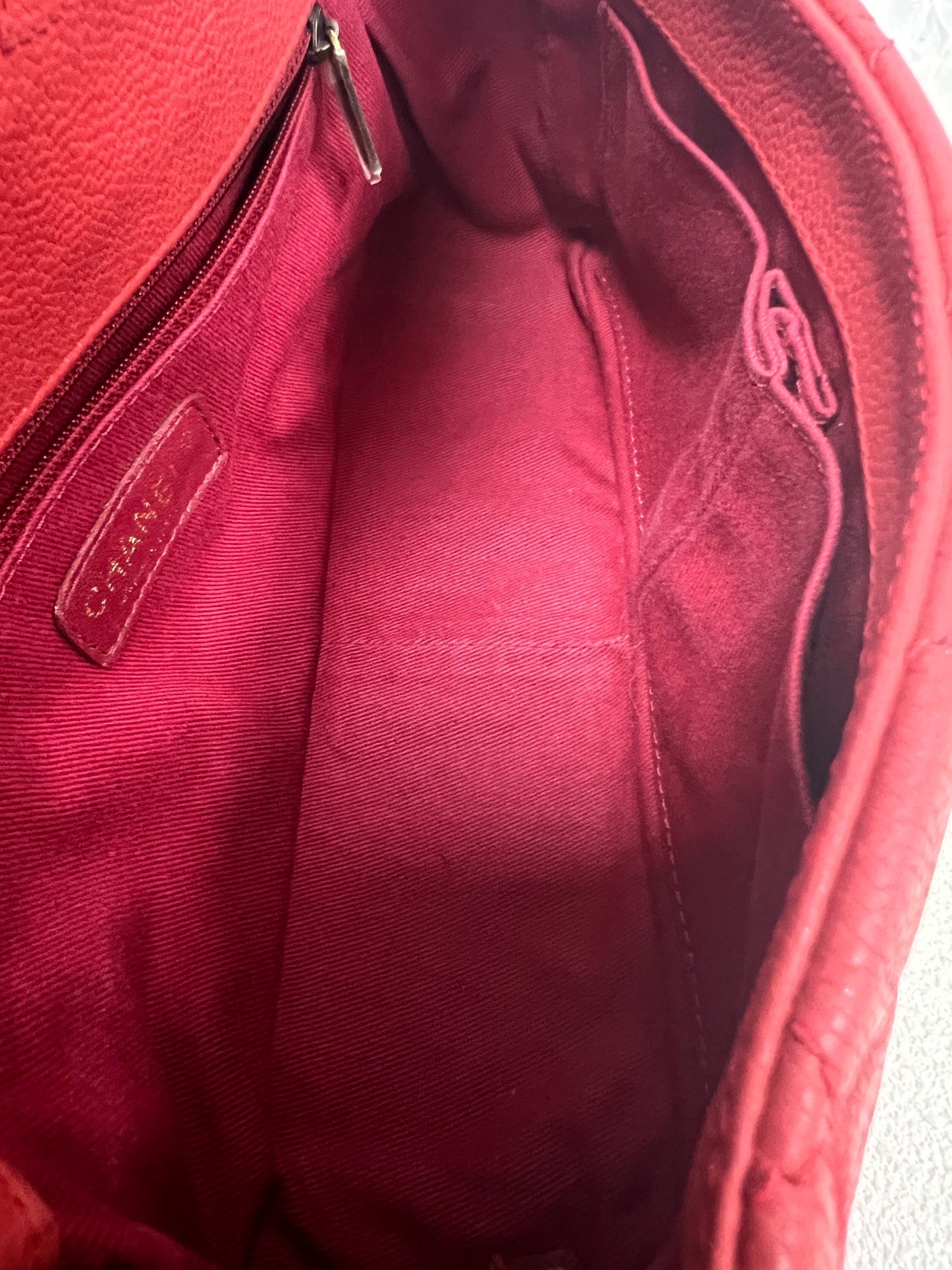 Chanel - CF Medium - Leather - Red - (medium)
