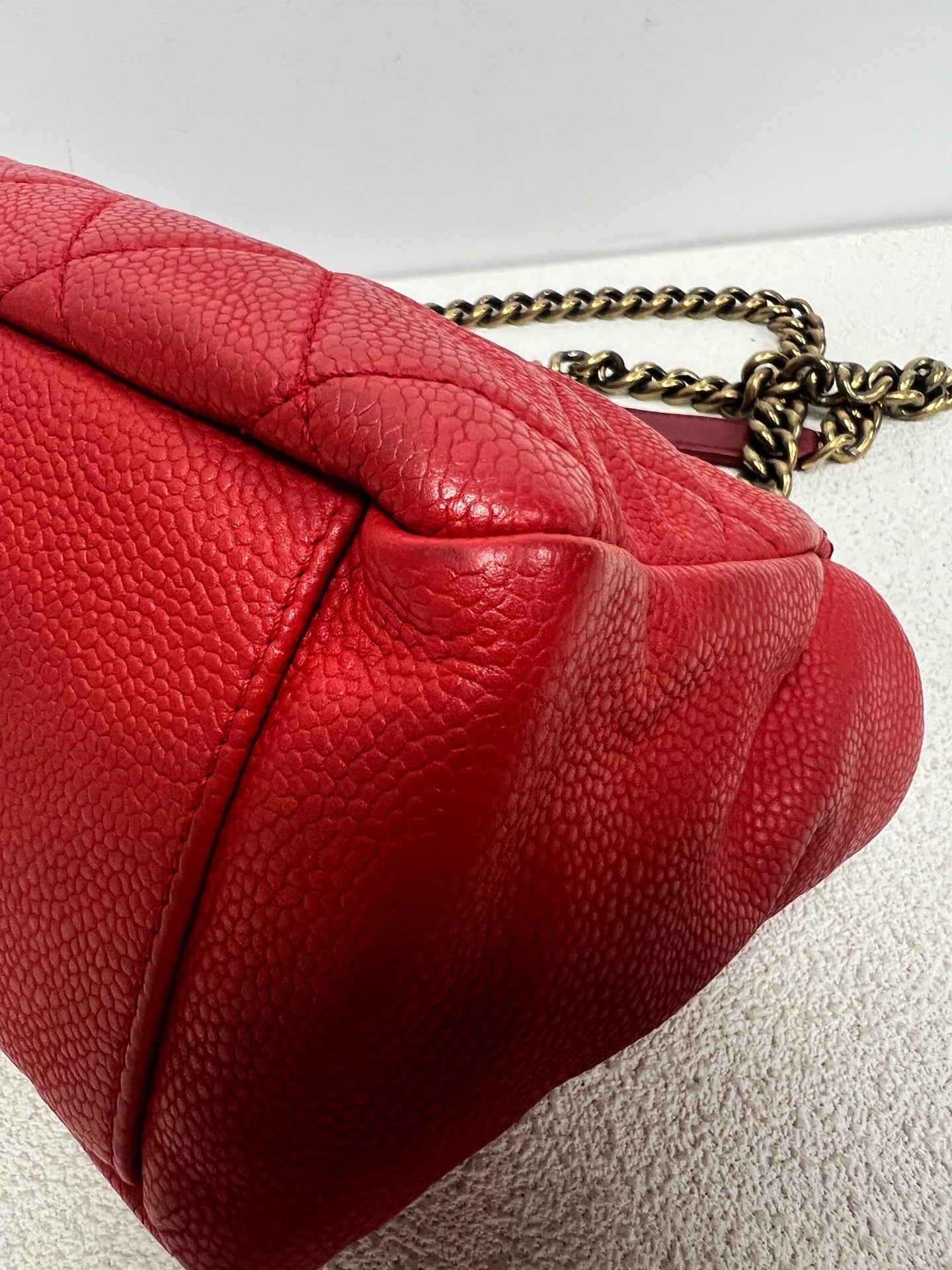 Chanel - CF Medium - Leather - Red - (medium)