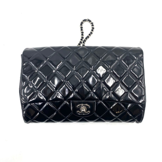 Chanel - CF - Patent leather - Black - (large)