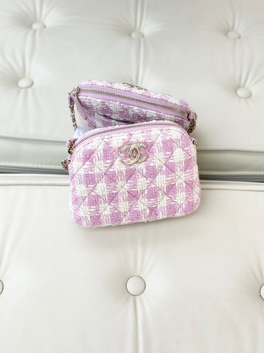 Chanel - CF - Tweed - Pink - (Medium)