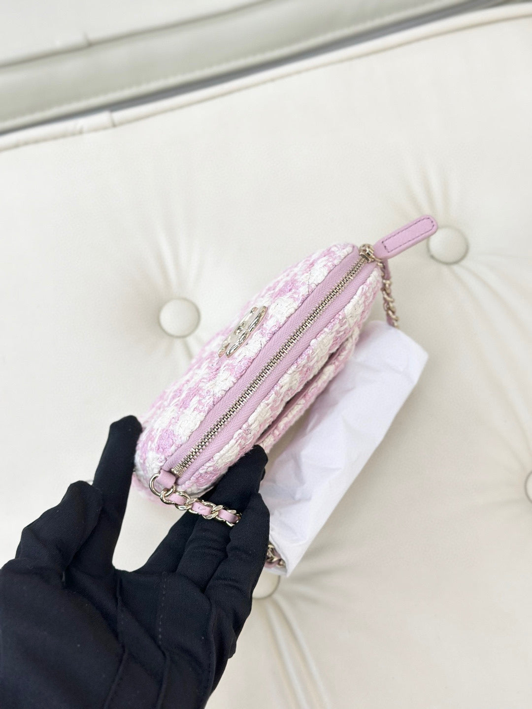 Chanel - CF - Tweed - Pink - (Medium)
