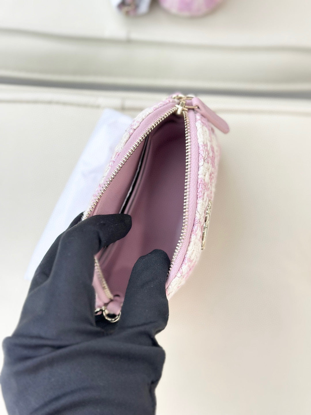 Chanel - CF - Tweed - Pink - (Medium)