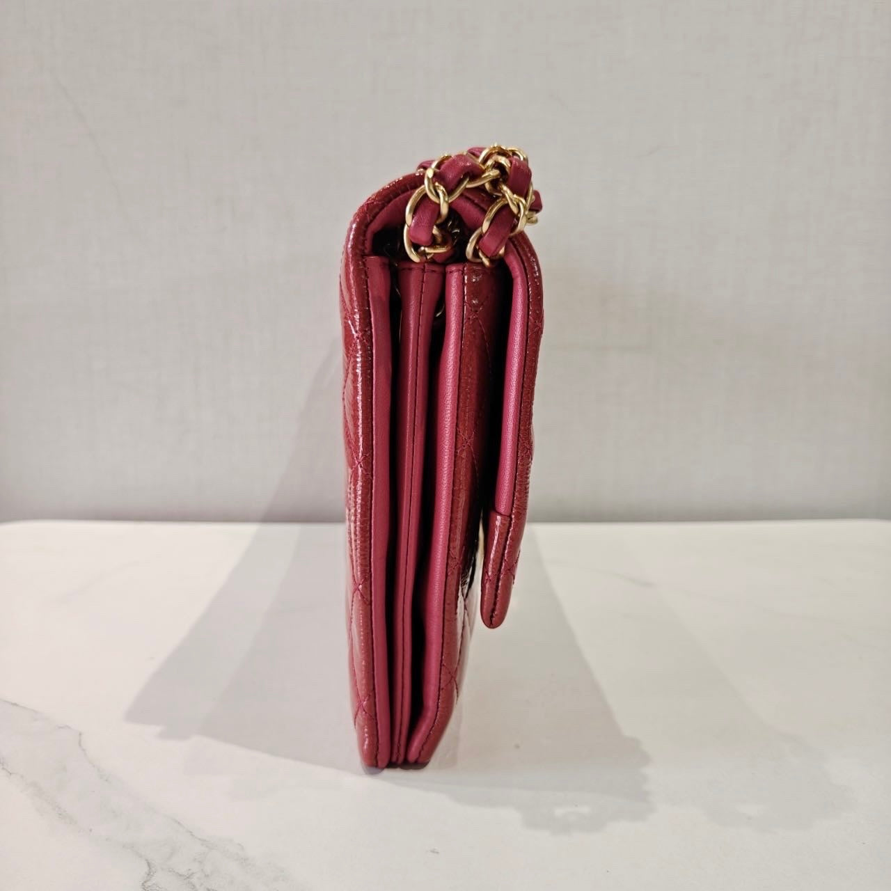 Chanel - CF Wallet on Chain - Patent leather - Red - (Other)