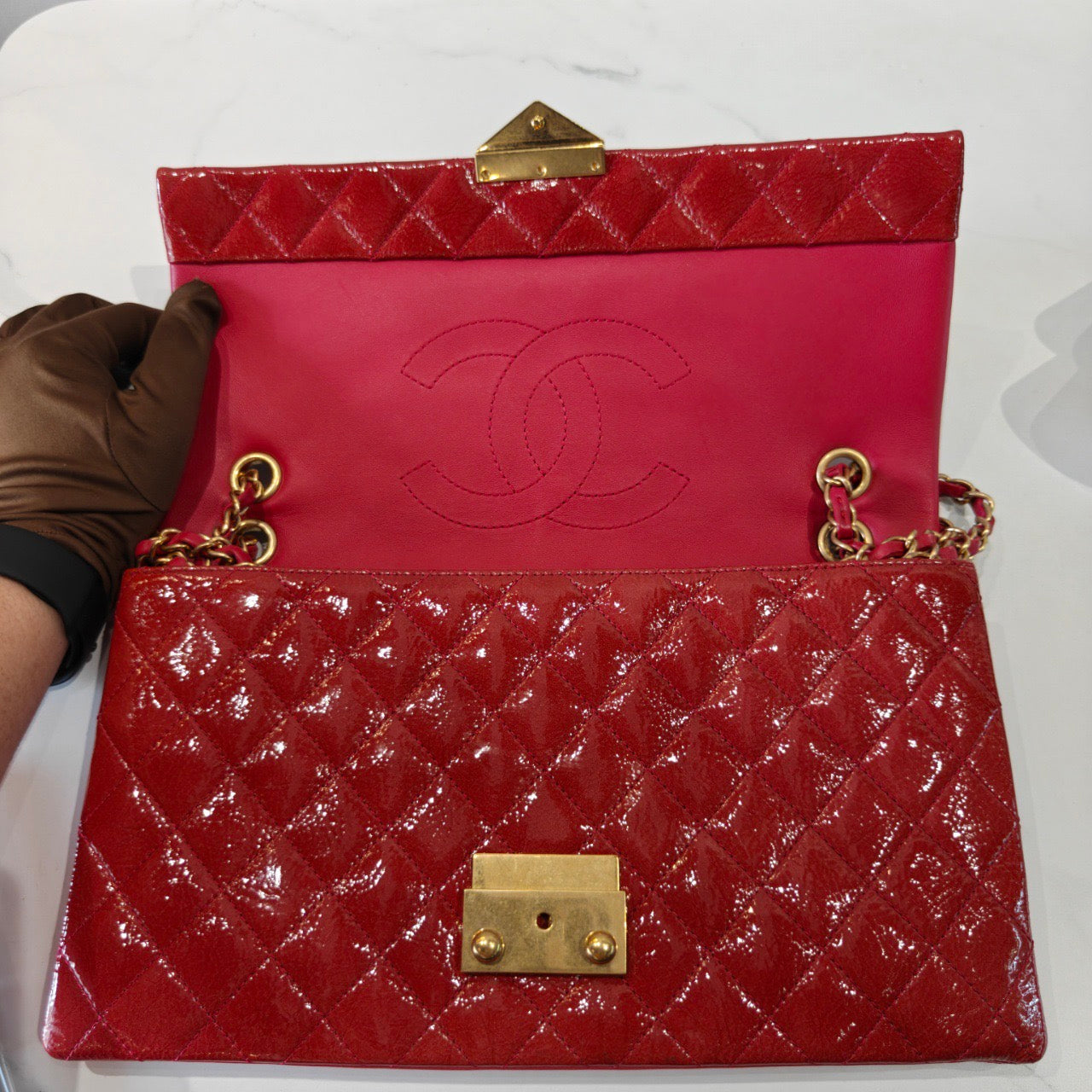 Chanel - CF Wallet on Chain - Patent leather - Red - (Other)