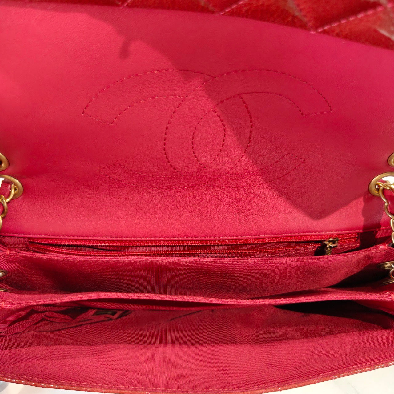 Chanel - CF Wallet on Chain - Patent leather - Red - (Other)