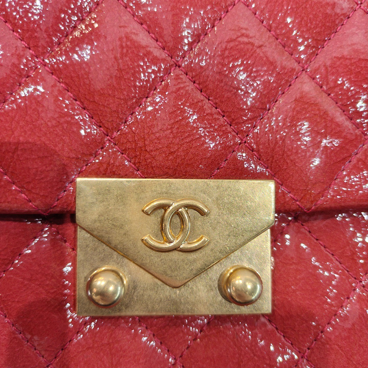 Chanel - CF Wallet on Chain - Patent leather - Red - (Other)