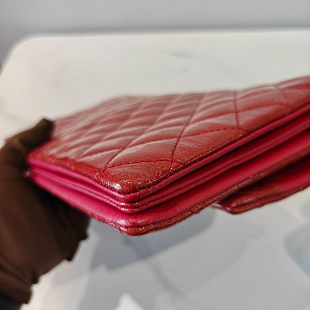 Chanel - CF Wallet on Chain - Patent leather - Red - (Other)