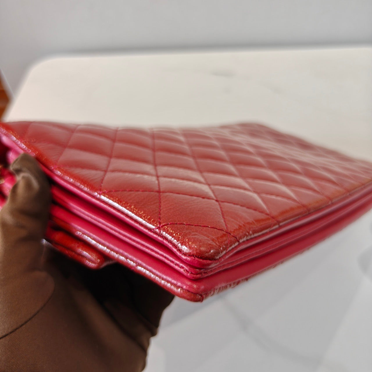 Chanel - CF Wallet on Chain - Patent leather - Red - (Other)