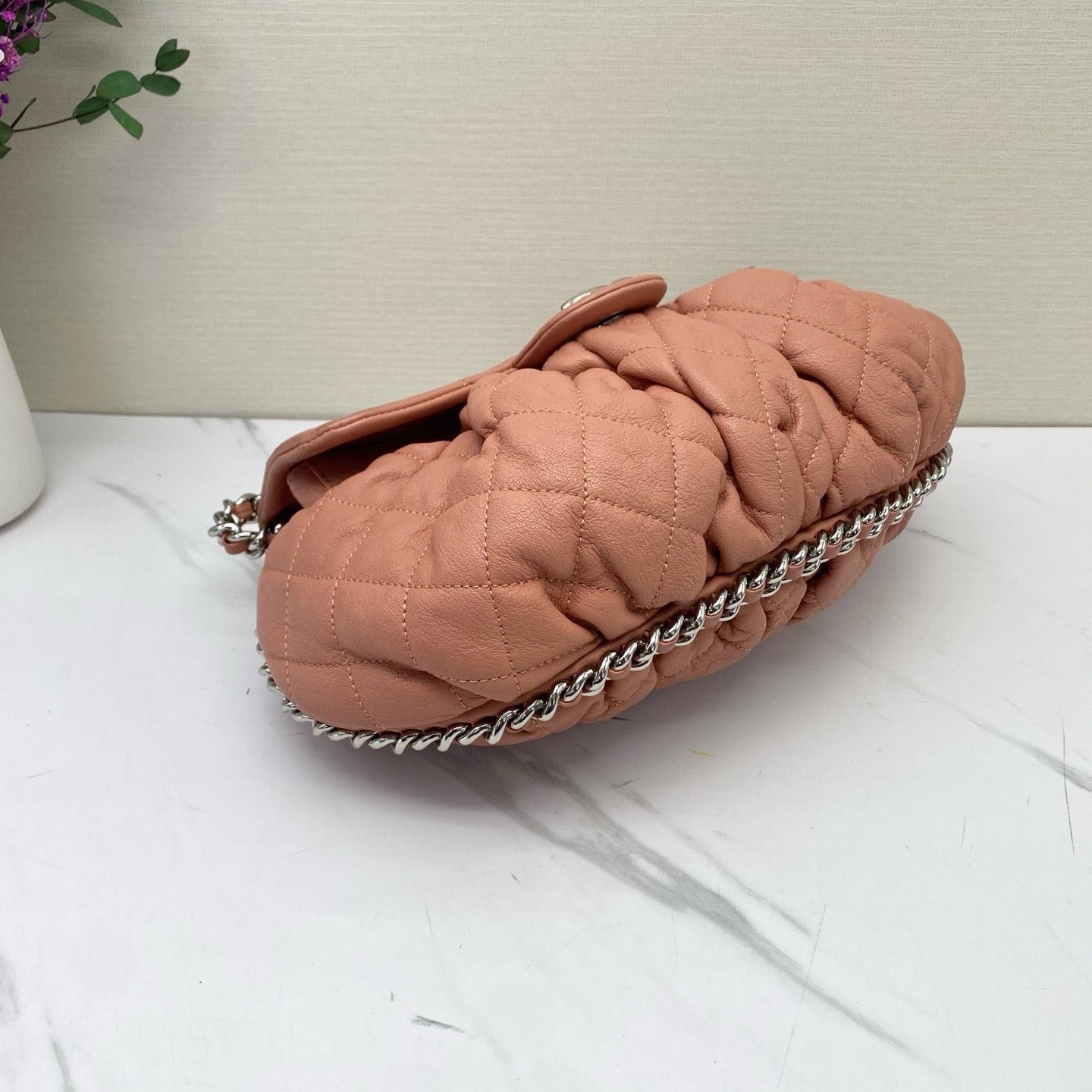 Chanel - Chain Around Pumpkin Bag - Lambskin leather - Pink - (medium)