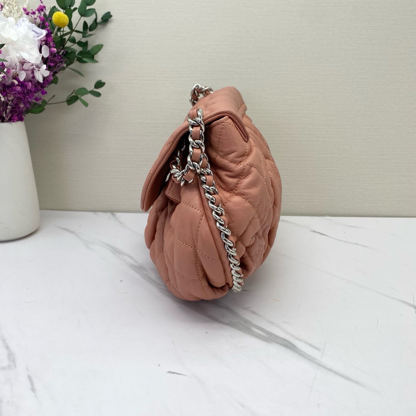 Chanel - Chain Around Pumpkin Bag - Lambskin leather - Pink - (medium)
