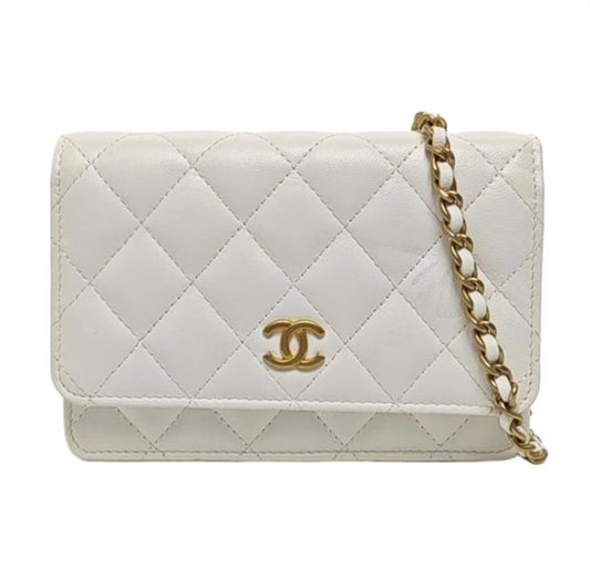 Chanel - Chain Wallet - Lambskin leather - White - (Mini)
