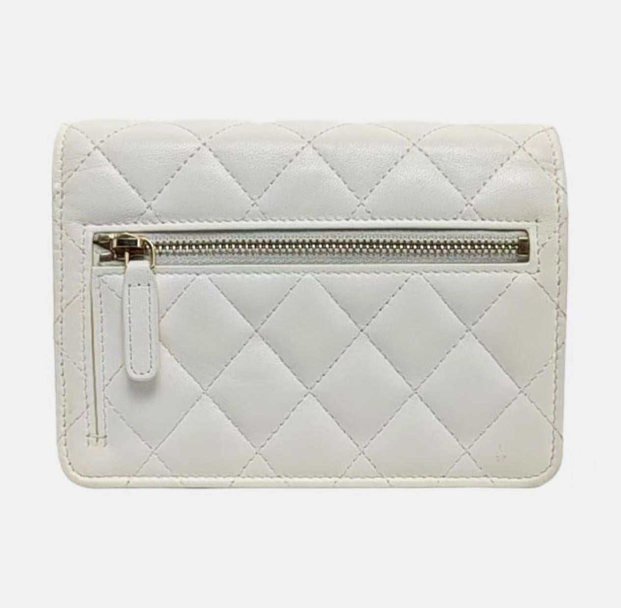 Chanel - Chain Wallet - Lambskin leather - White - (Mini)