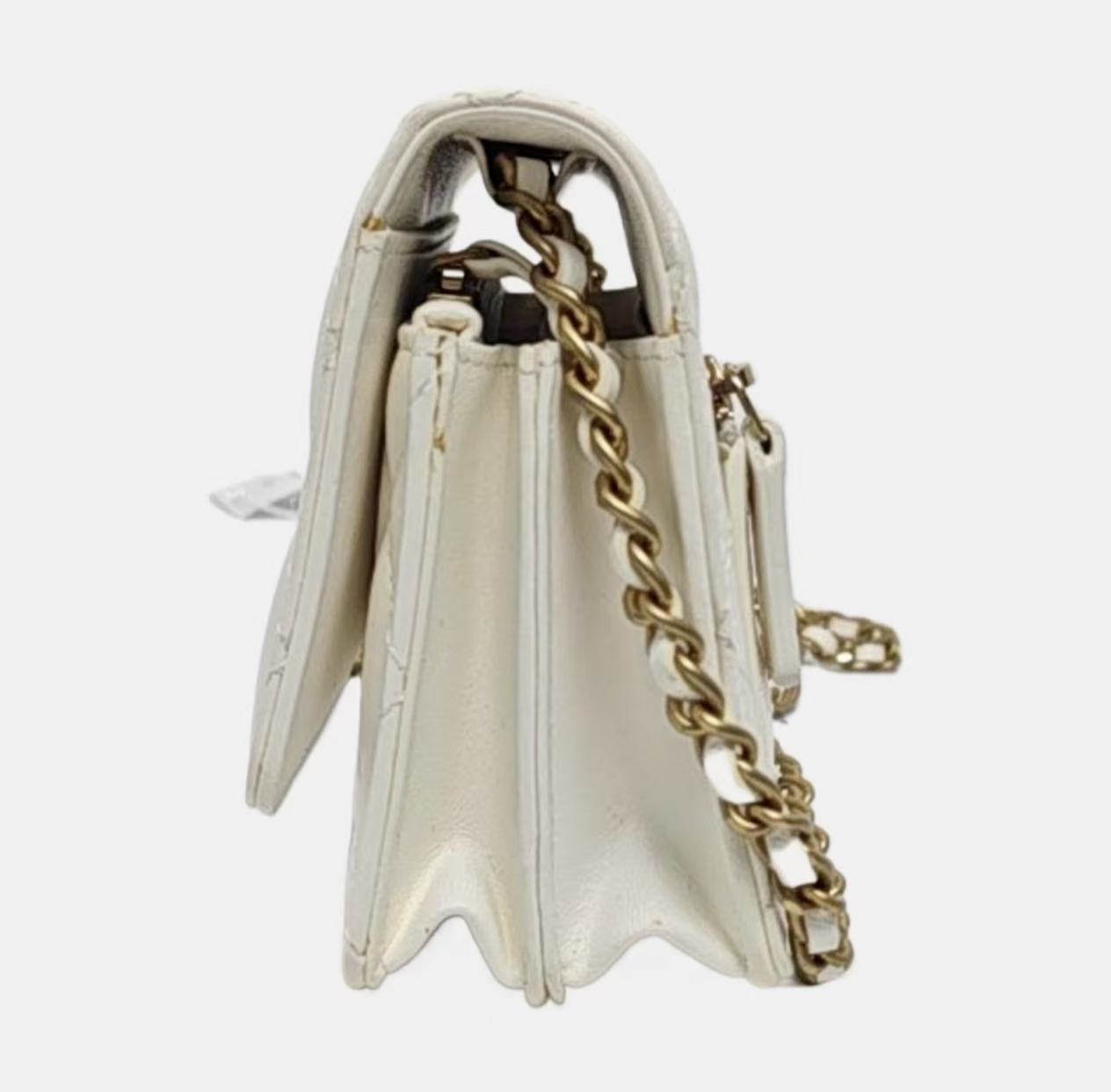 Chanel - Chain Wallet - Lambskin leather - White - (Mini)
