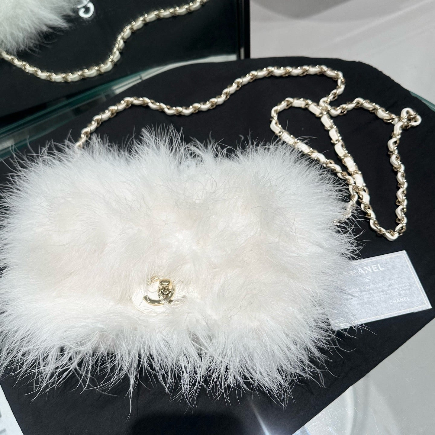 Chanel - Chanel 19 Bag - Exotic leathers - Ostrich - White - (mini)
