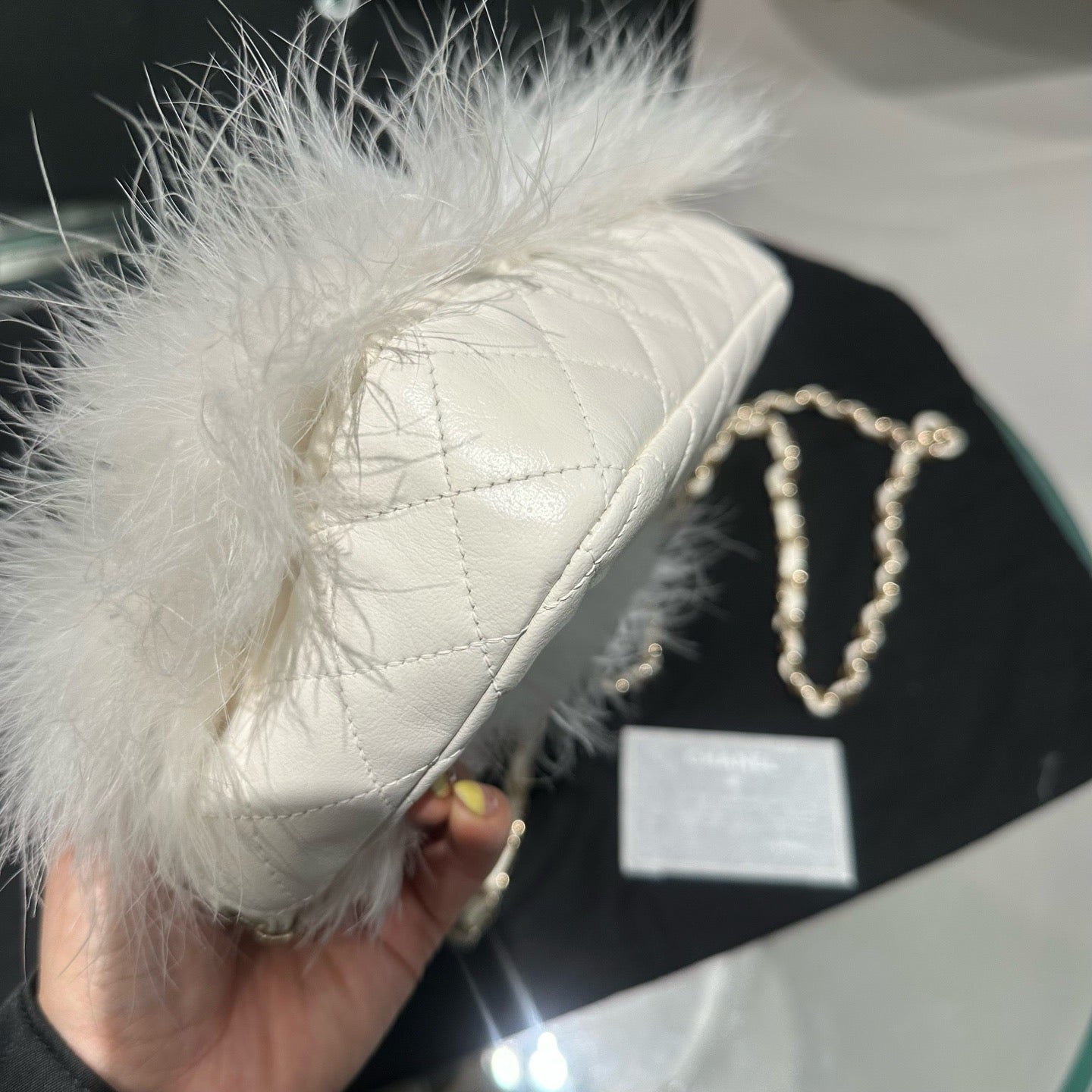 Chanel - Chanel 19 Bag - Exotic leathers - Ostrich - White - (mini)