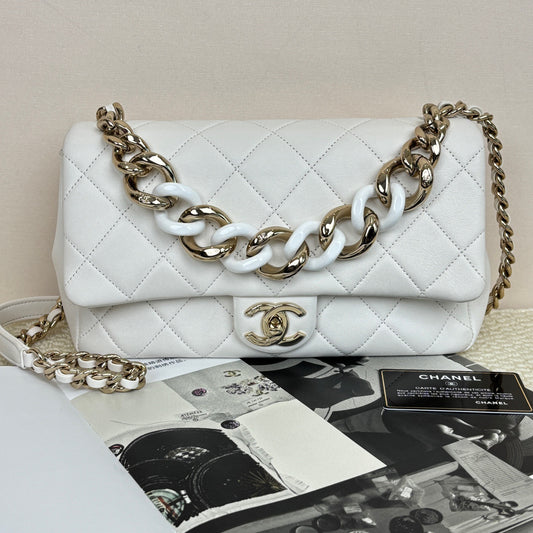 Chanel - Chanel 19 - Leather - White - (mini)