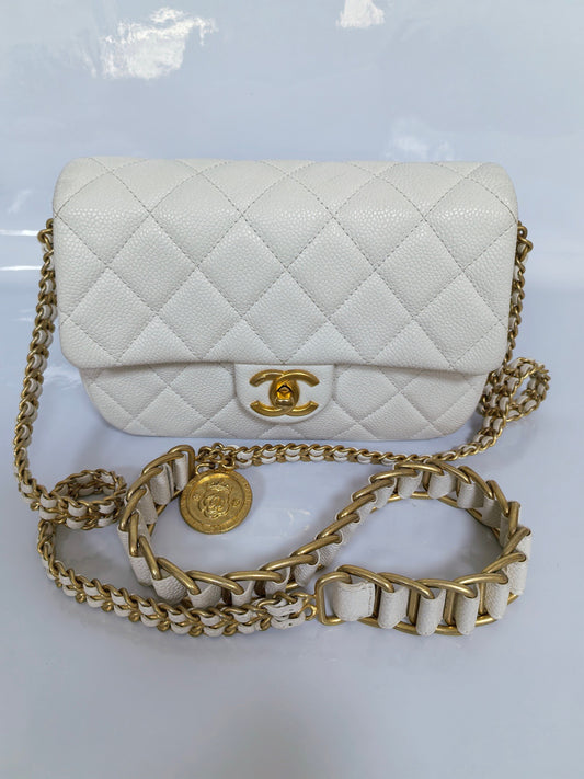 Chanel - Chanel 19 - Leather - White - (mini)