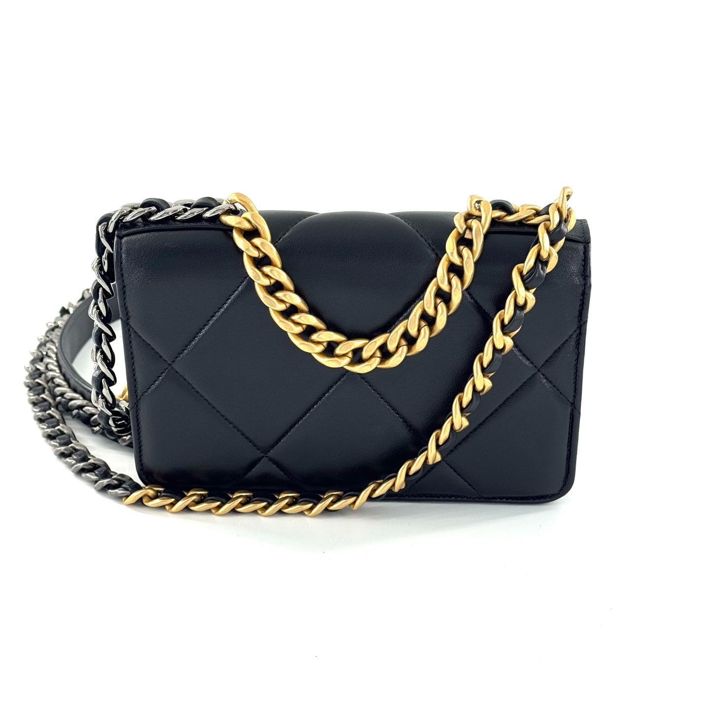 Chanel - Chanel 19 Wallet on Chain (WOC) 22P - Lambskin leather - Black - (mini)