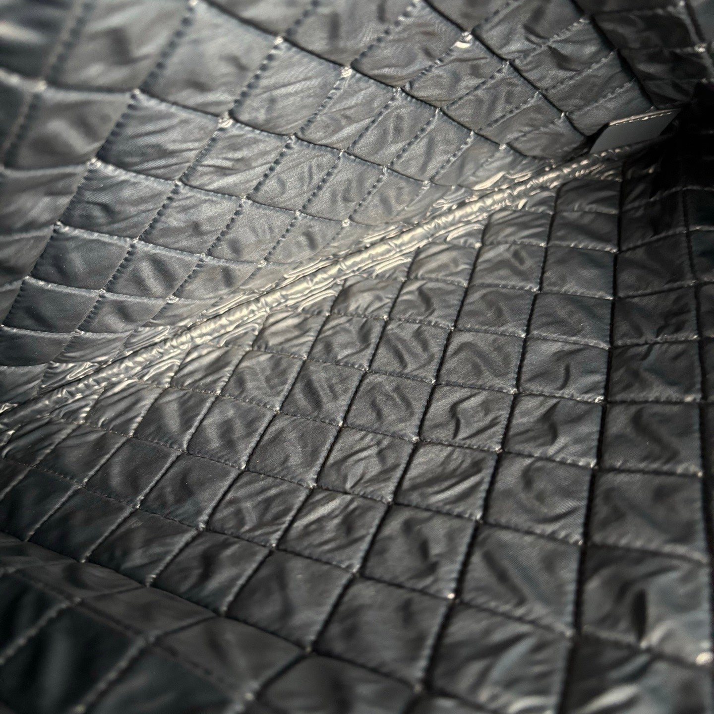 Chanel - Chanel Quilted Canvas Outerstitch Frayed CC Clutch Bag - Canvas - Black - (Medium)