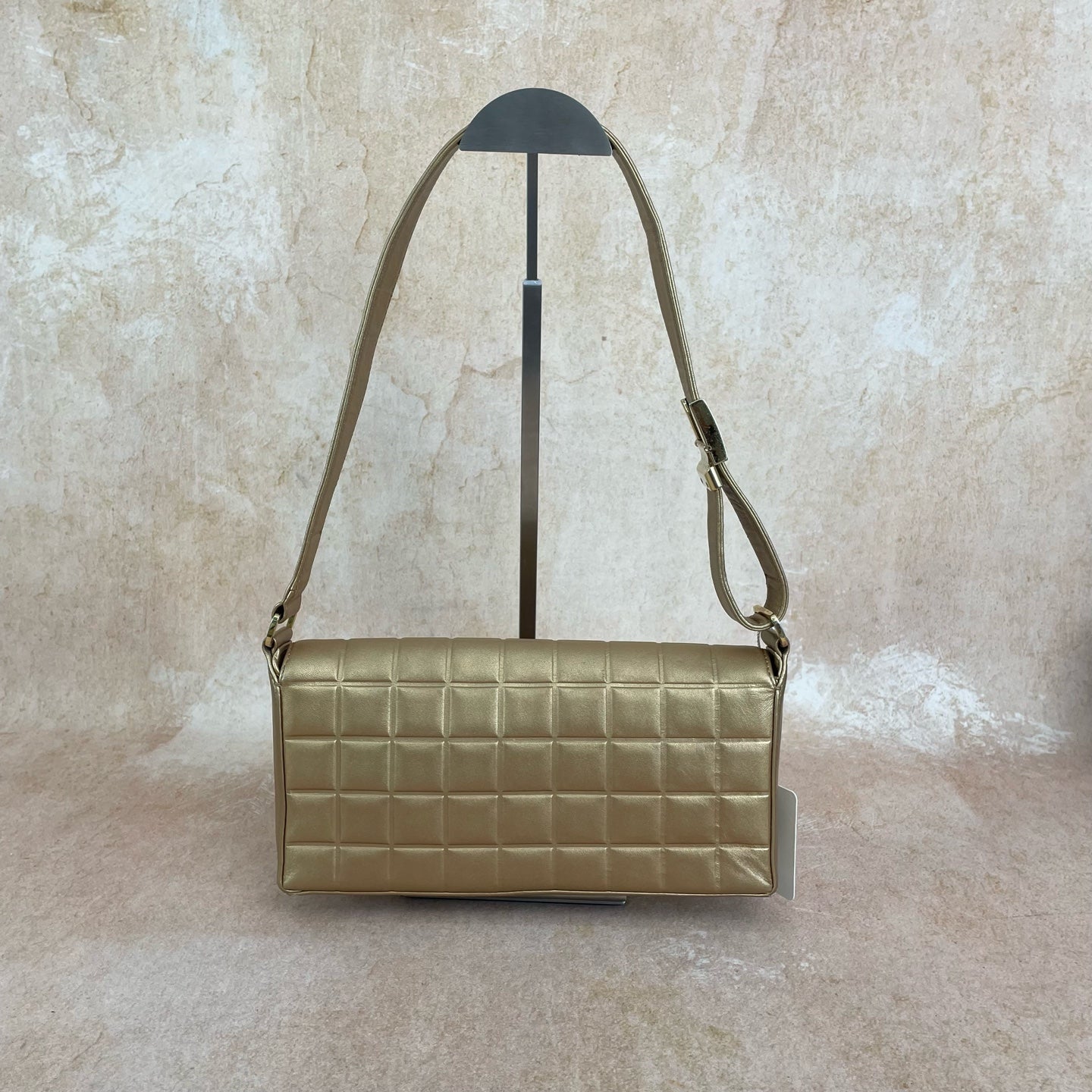 Chanel - Chocolate Bar - Leather - Gold - (small)