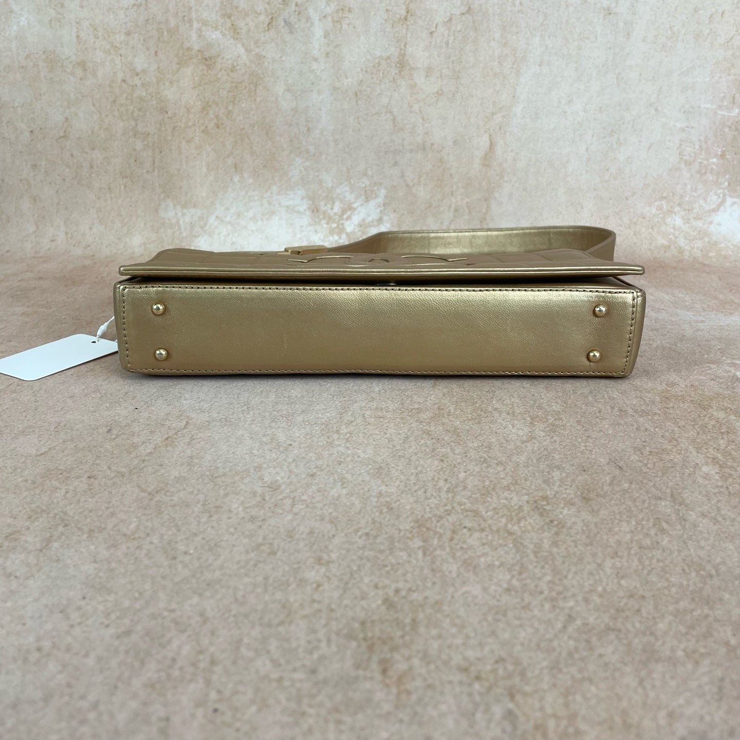 Chanel - Chocolate Bar - Leather - Gold - (small)