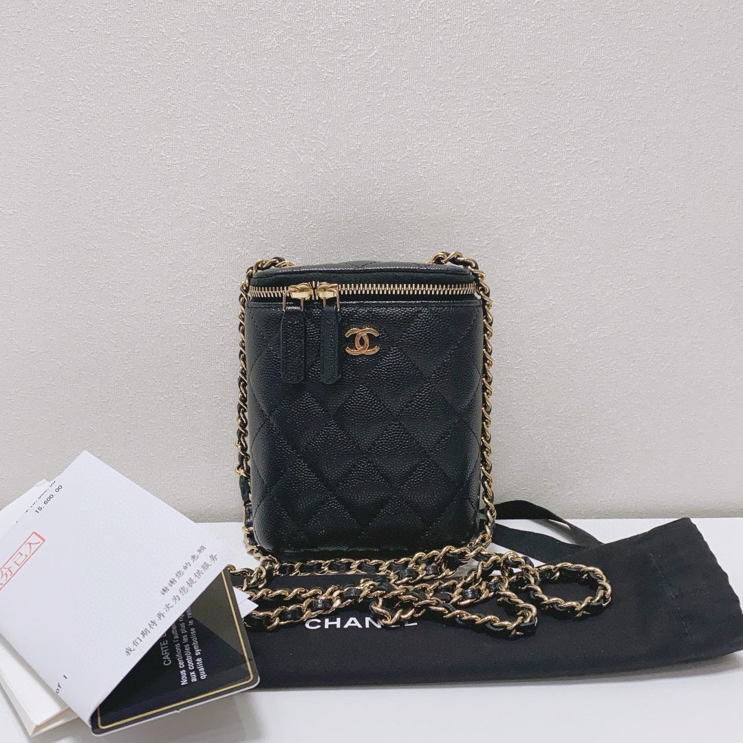 Chanel - Cigarette Case Bag - Caviar leather - Black - (mini)