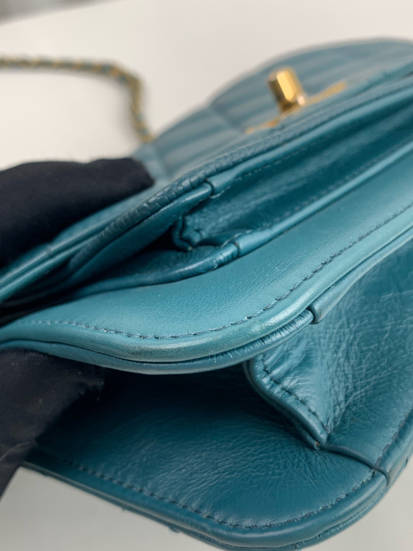Chanel - Classic Accordion - Leather - Green - (medium)