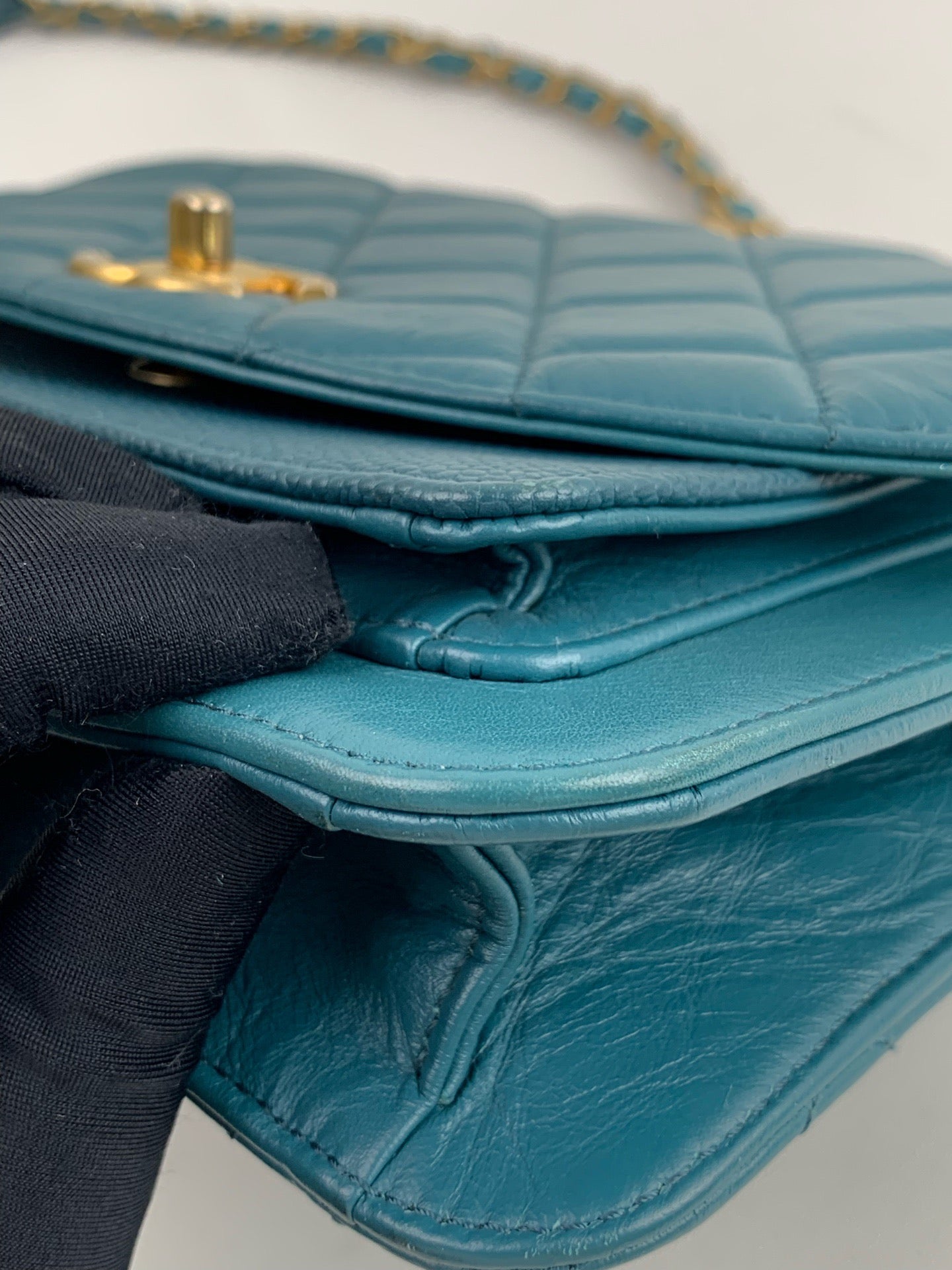Chanel - Classic Accordion - Leather - Green - (medium)