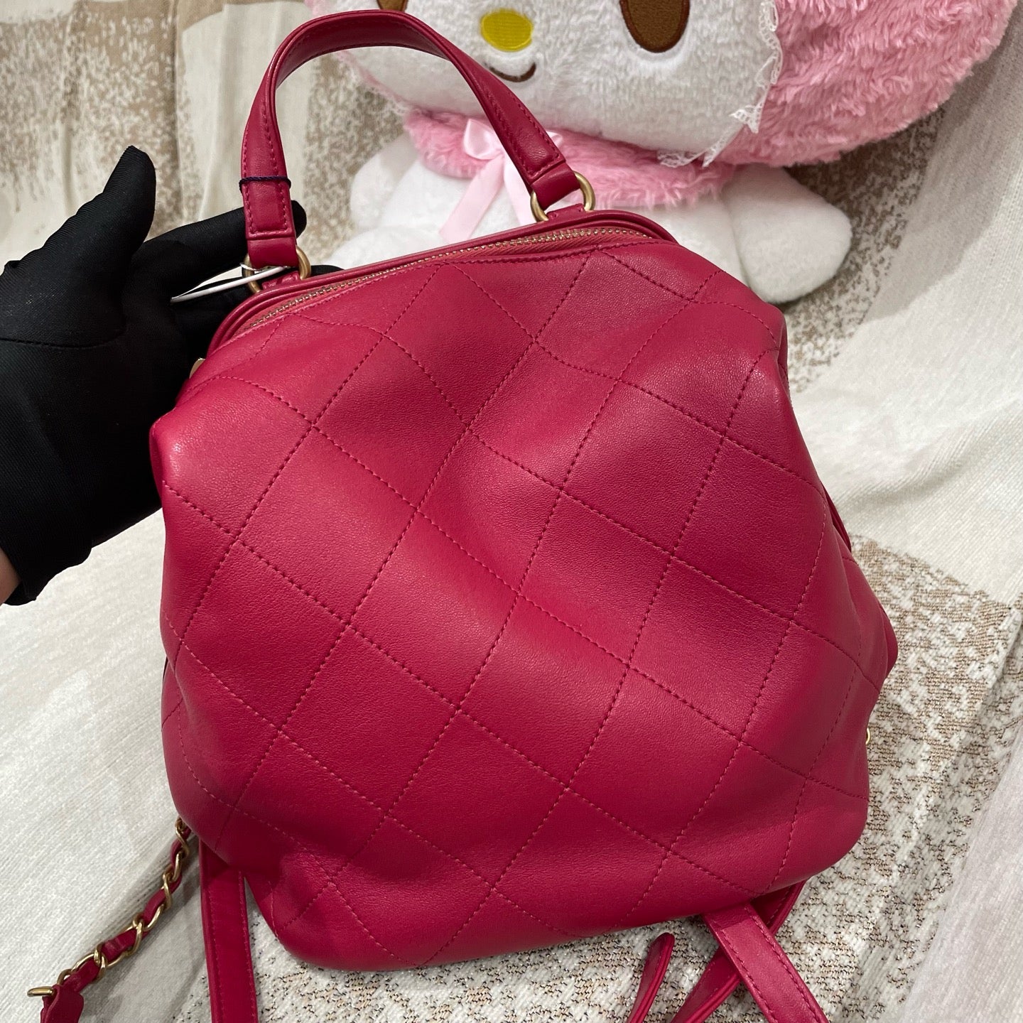 Chanel - Classic Backpack - Leather - Red