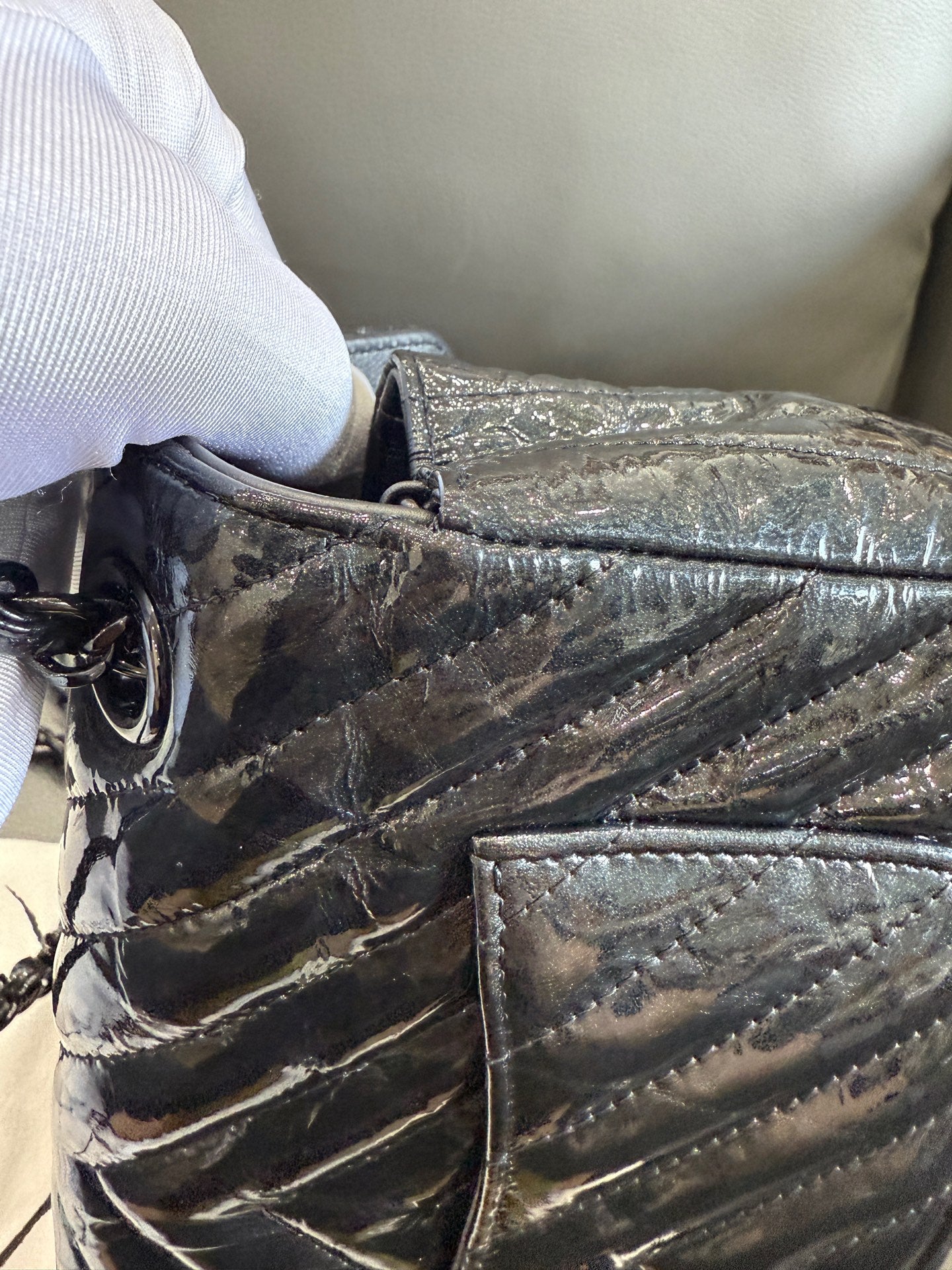 Chanel Classic Flap Patent leather Black - view 11