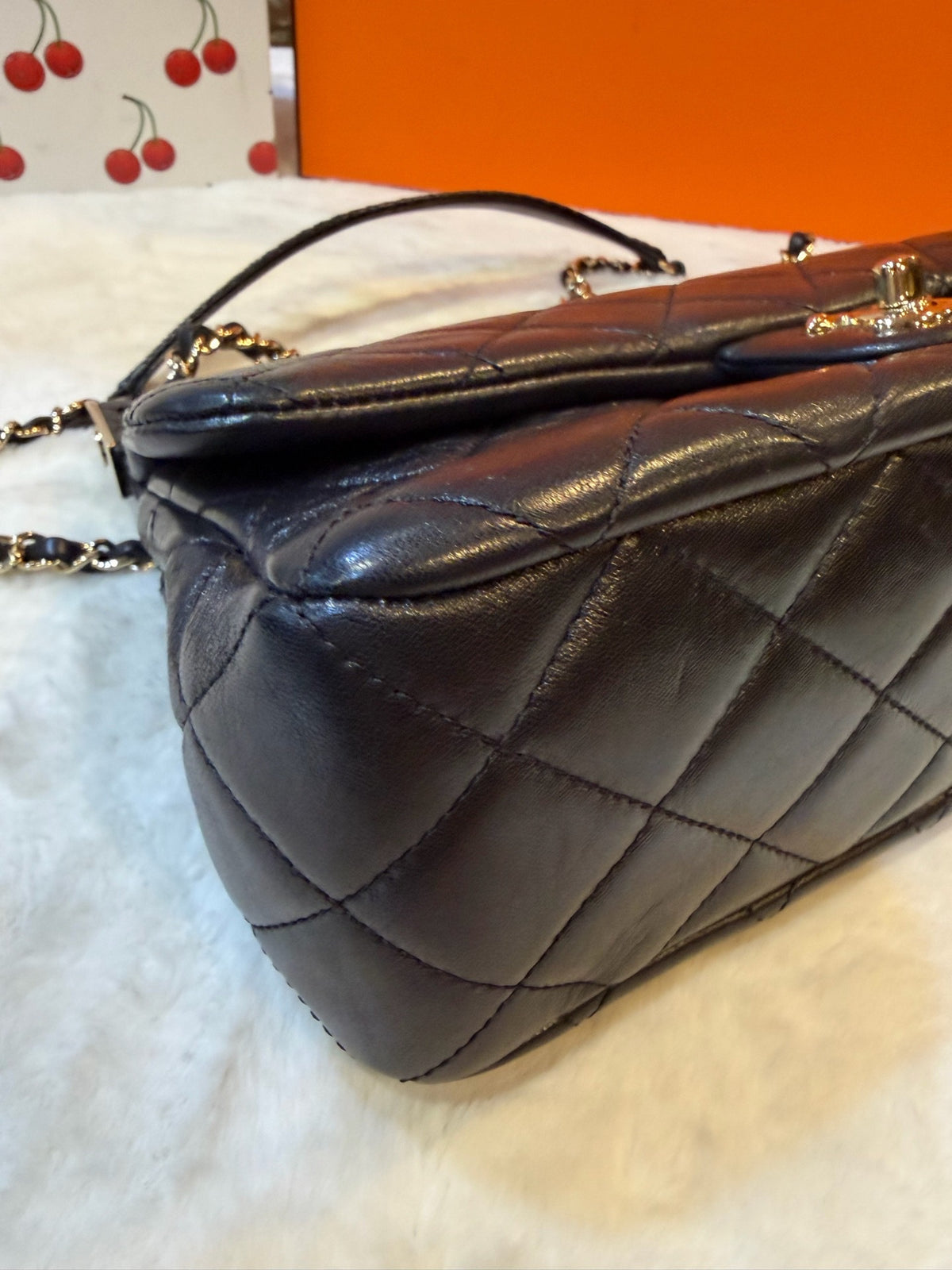 Chanel - Classic Flap 25 cm Medium - Leather - Black - (medium)