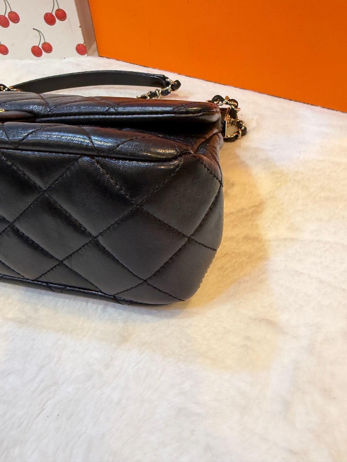 Chanel - Classic Flap 25 cm Medium - Leather - Black - (medium)