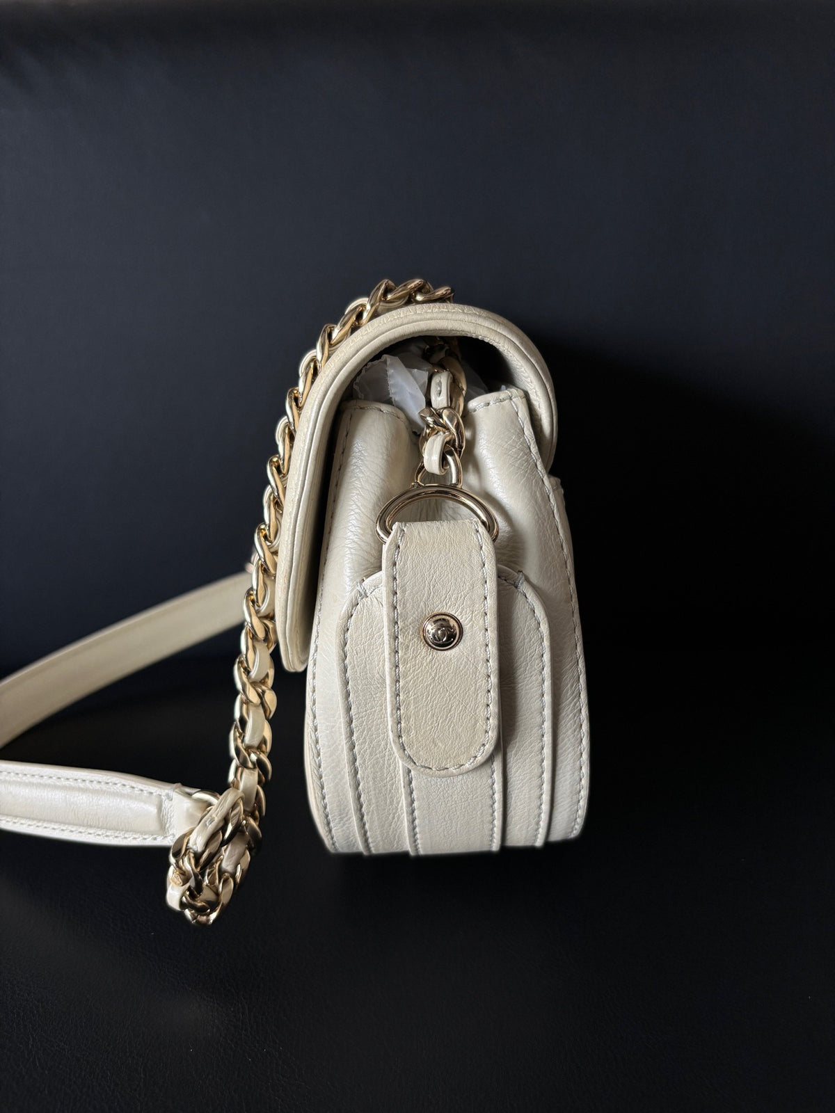 Chanel - Classic Flap 26 - Leather - White - (medium)