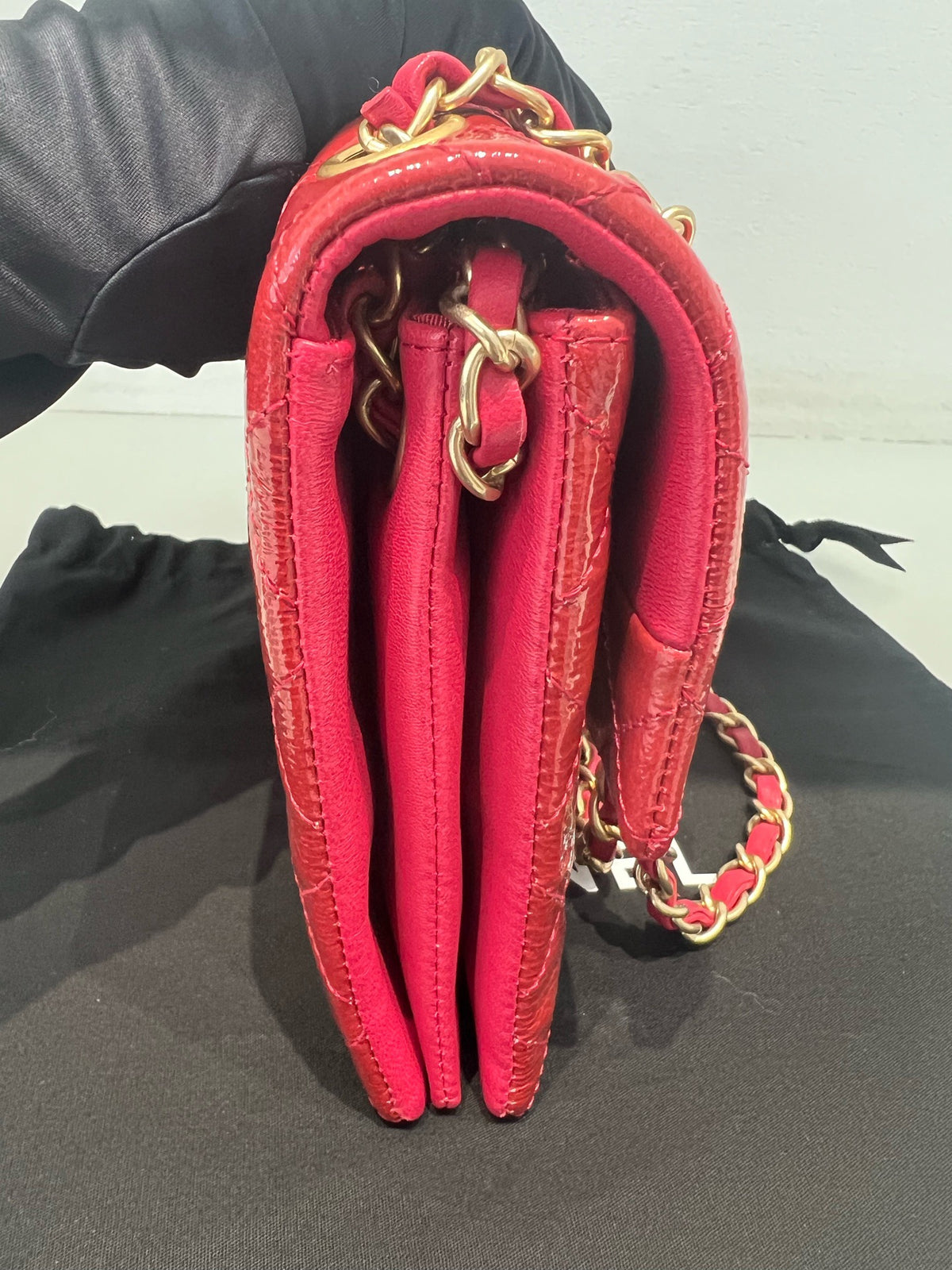 Chanel - Classic Flap Accordion - Patent leather - Red - (medium)