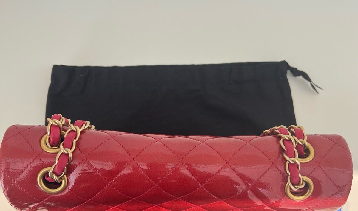 Chanel - Classic Flap Accordion - Patent leather - Red - (medium)