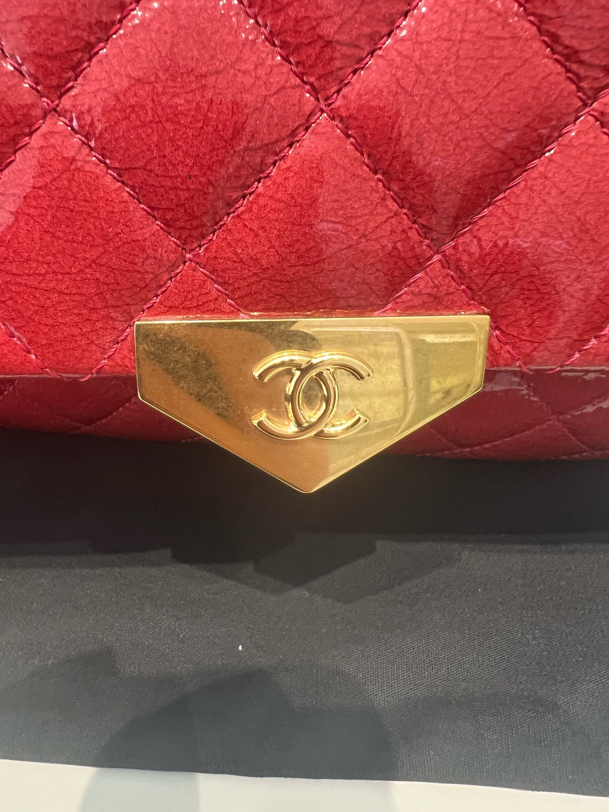 Chanel - Classic Flap Accordion - Patent leather - Red - (medium)