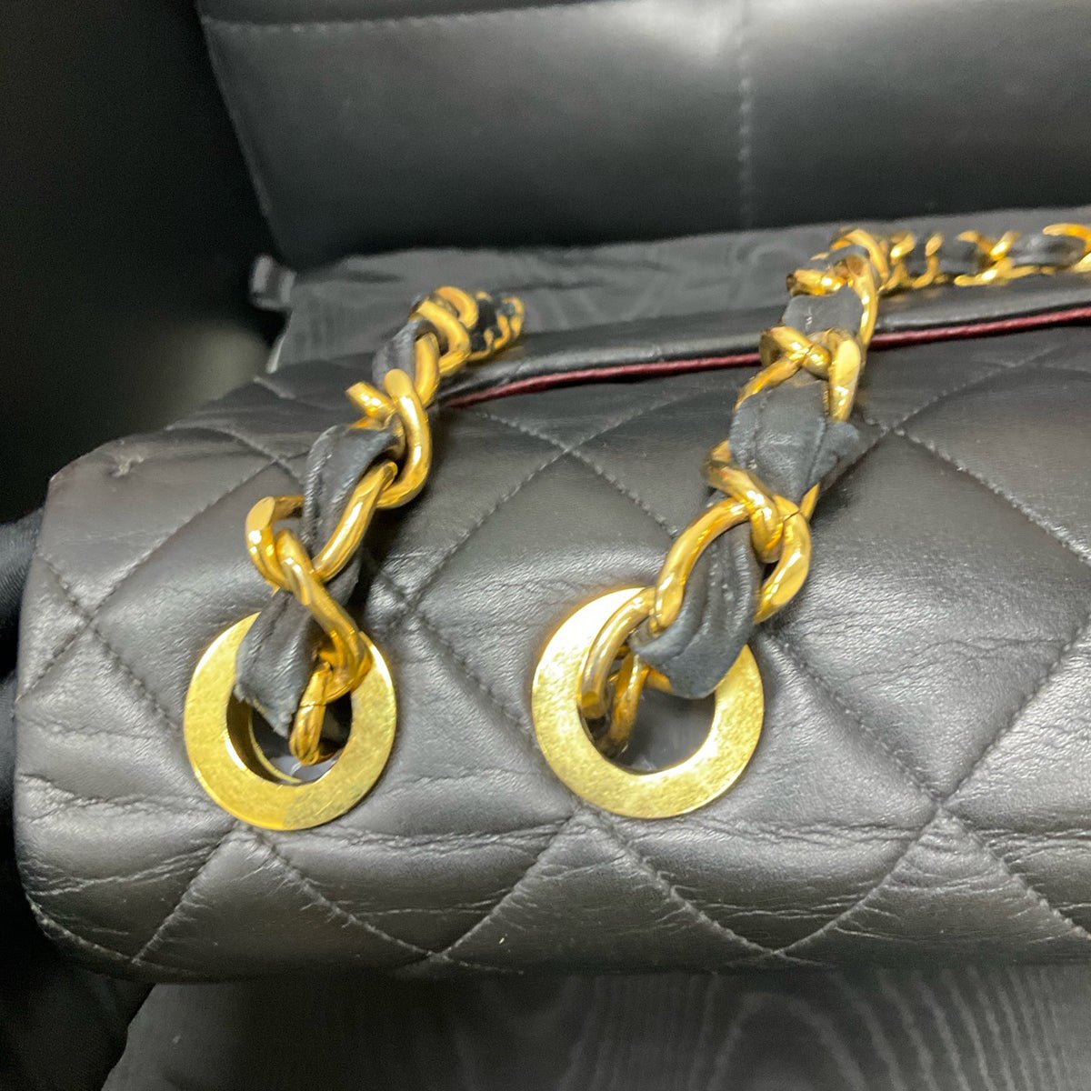 Chanel - Classic Flap Bag - Leather - Black - (Large)