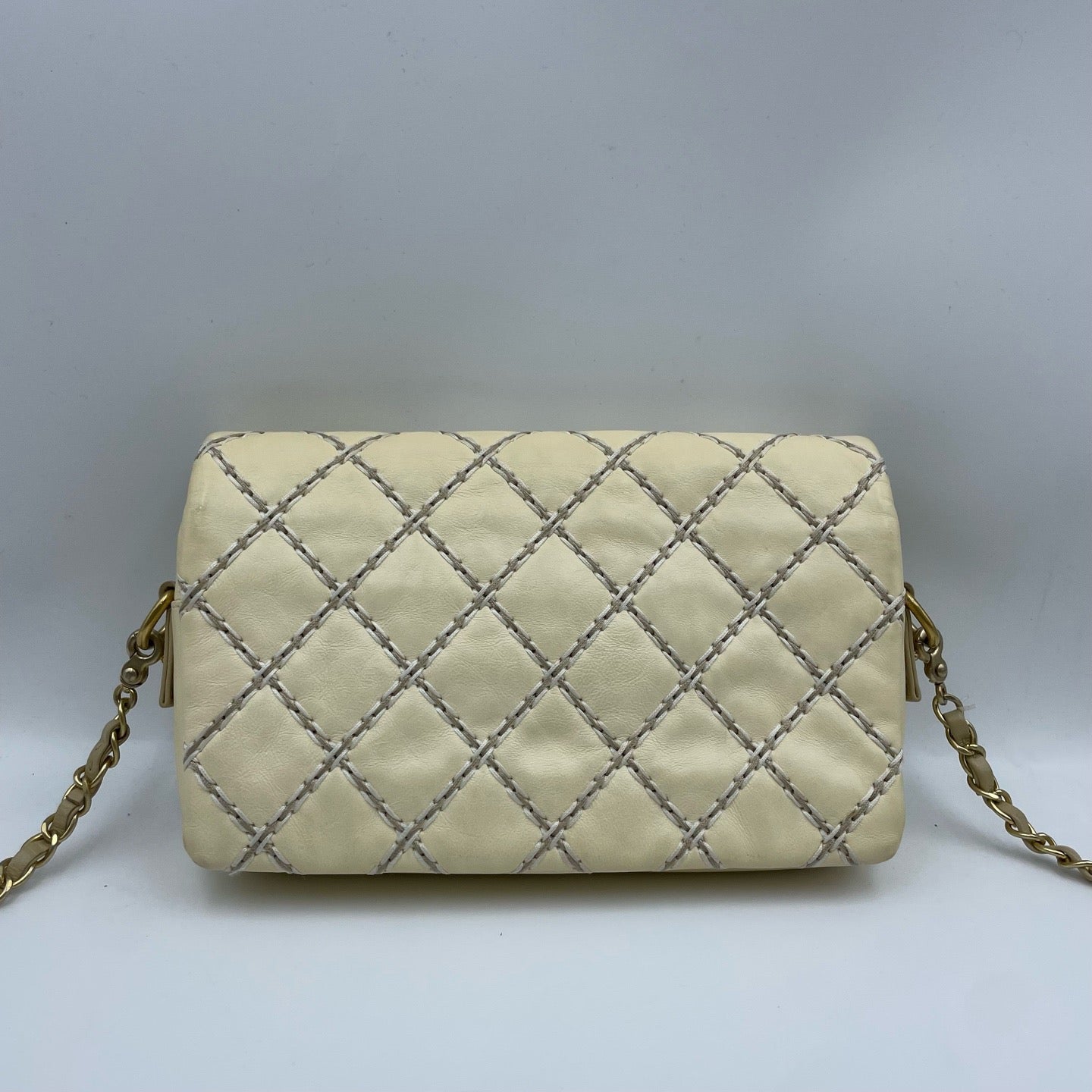 Chanel - Classic Flap - Calfskin - Beige - (small)