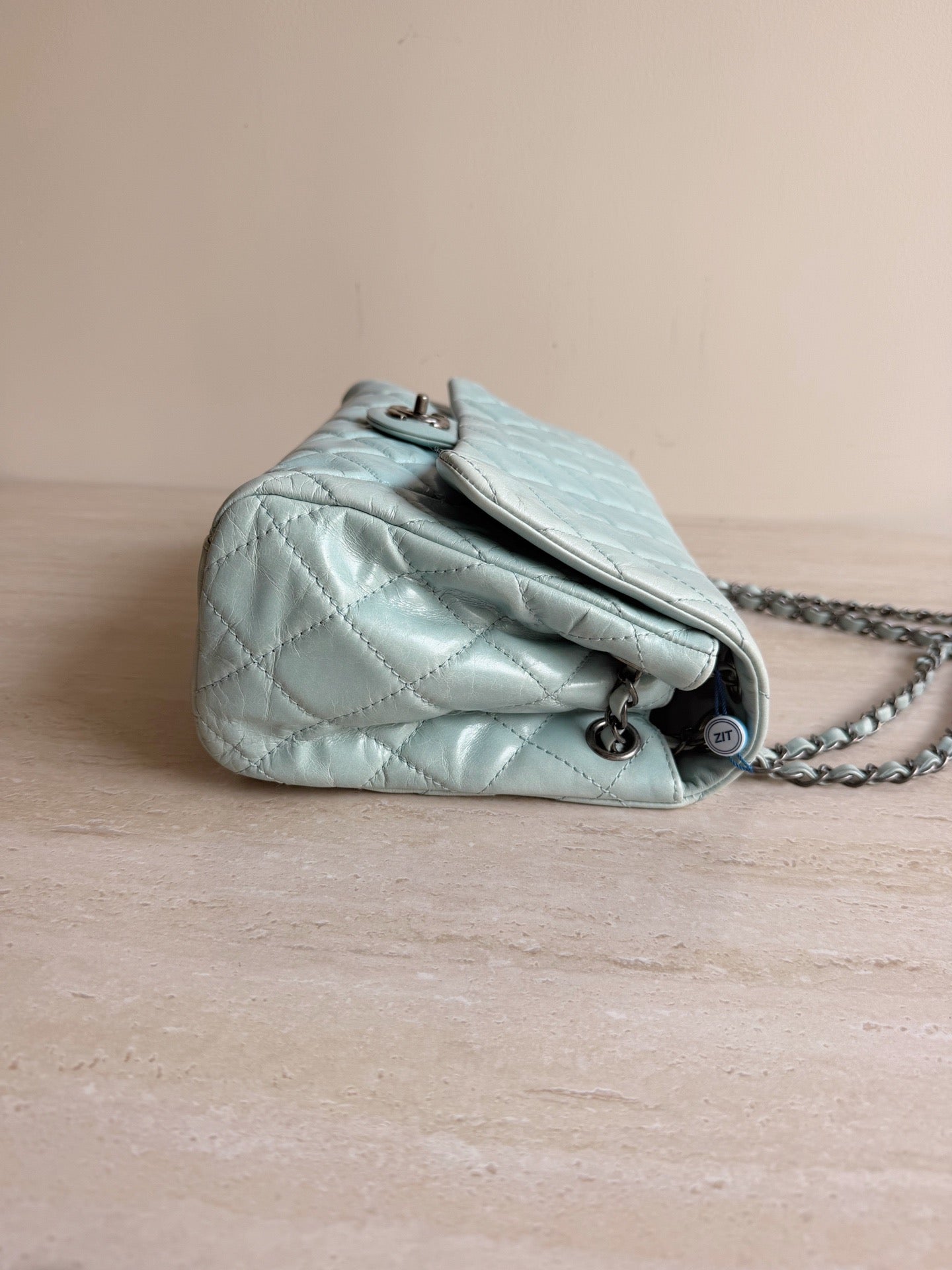 Chanel - Classic Flap - Calfskin - Blue - (medium)