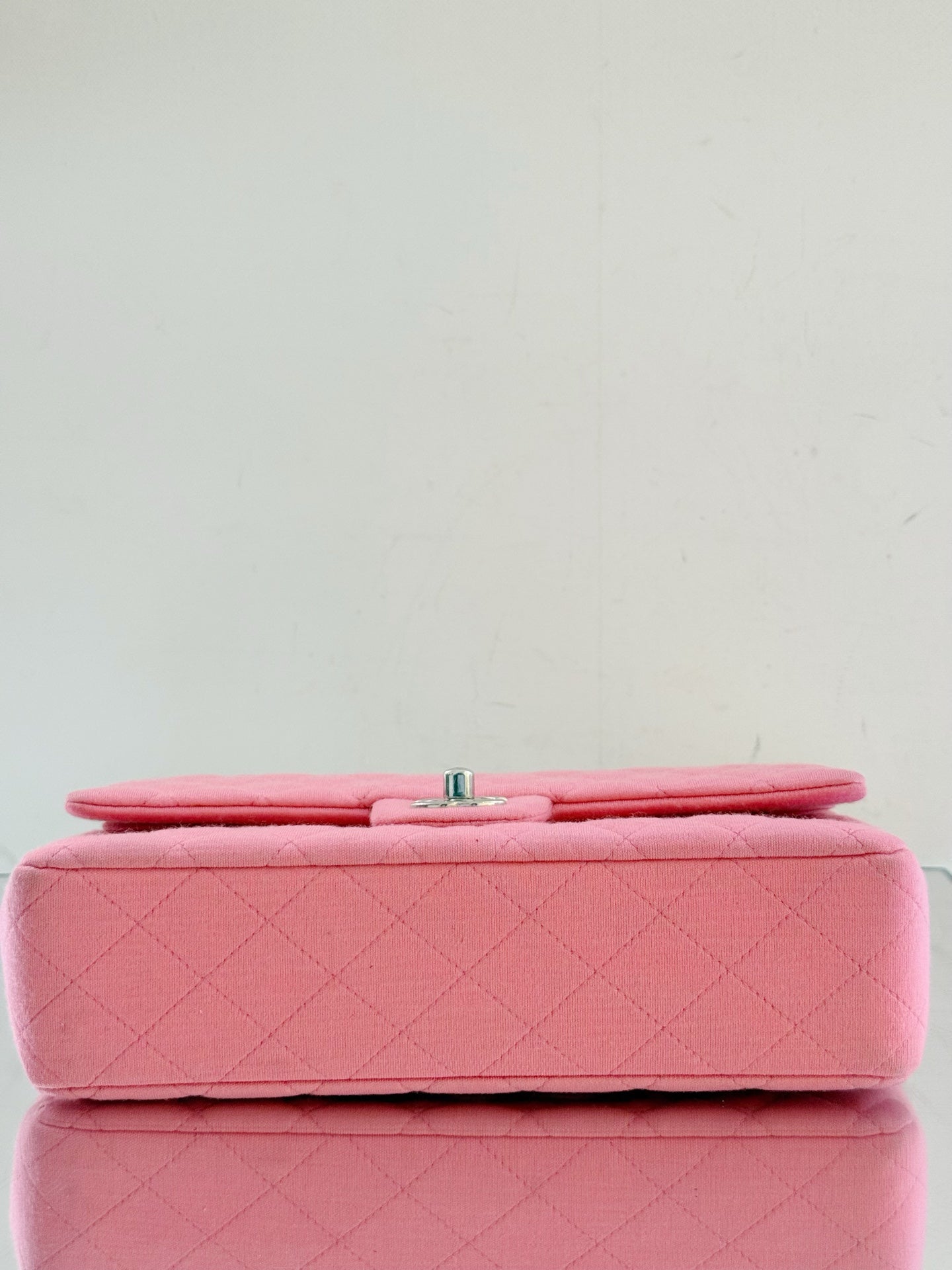 Chanel - Classic Flap - Canvas knit - Pink with Silver-Tone Hardware - (Medium)