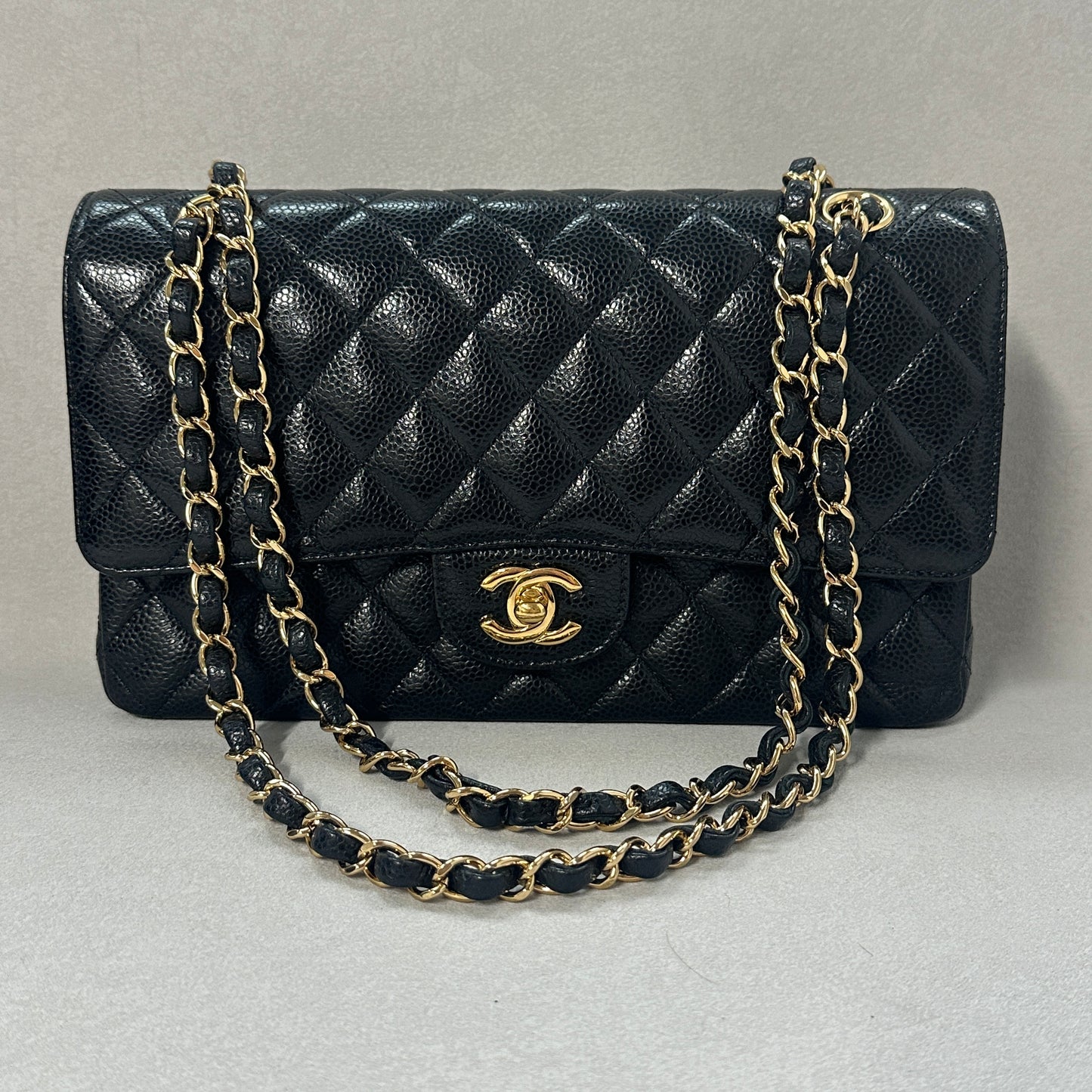 Chanel - Classic Flap - Caviar leather - Black - (medium)
